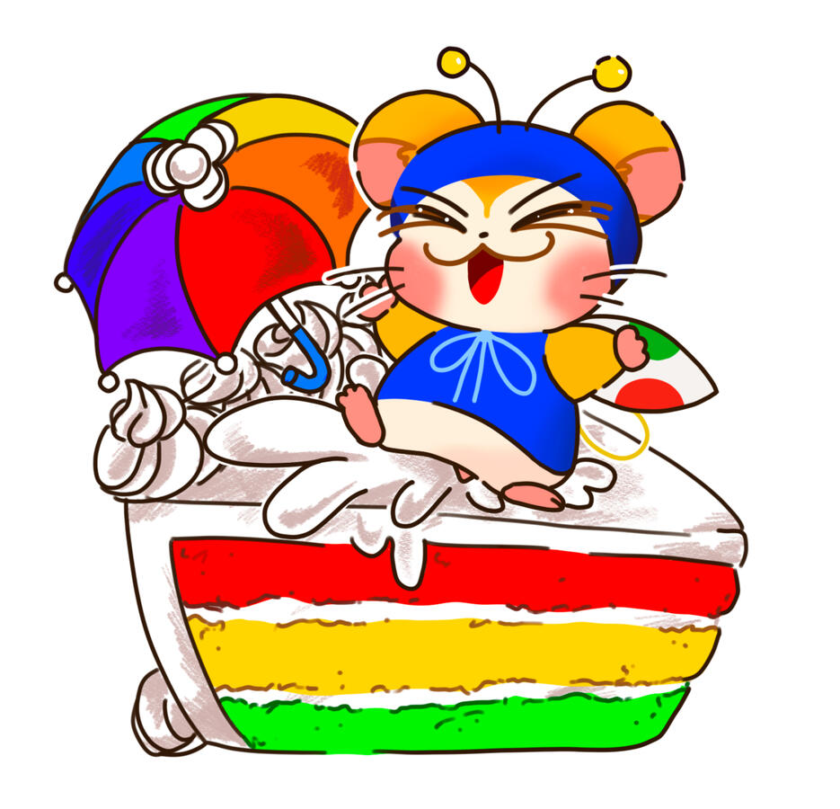 Hamtaro Fan Art: Rainbow Rescue.